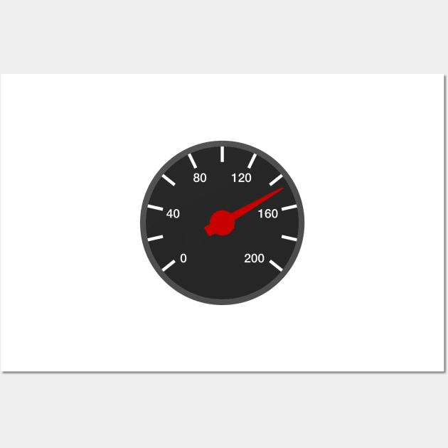 Speedometer Going Fast Wall Art by THP Creative